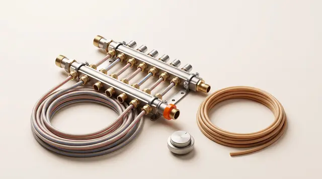 Trade tools on warm paper suggesting fair underfloor heating pricing for a London home
